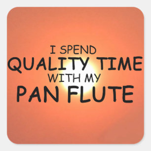 Quality Time Pan Flute Square Sticker