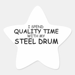 Quality Time Steel Drum Star Sticker