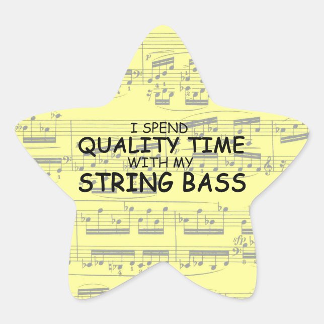 Quality Time String Bass Star Sticker (Front)