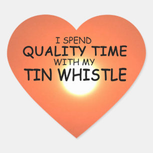 Quality Time Tin Whistle Heart Sticker