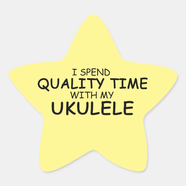 Quality Time Ukulele Star Sticker (Front)