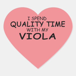 Quality Time Viola Heart Sticker