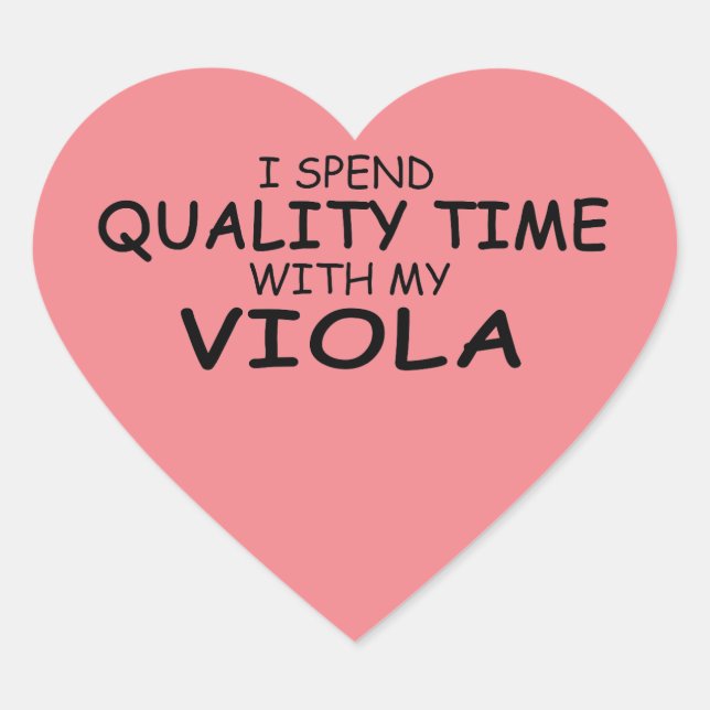 Quality Time Viola Heart Sticker (Front)