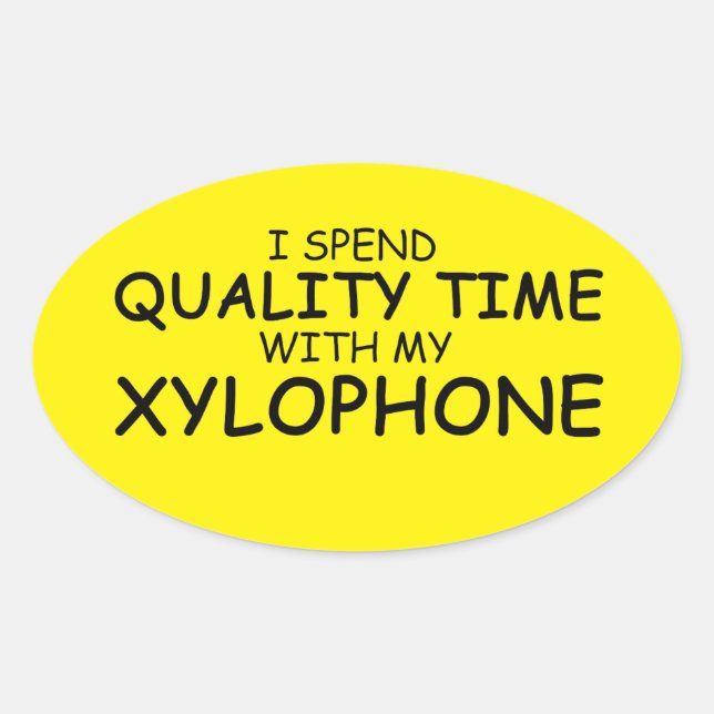 Quality Time Xylophone Oval Sticker (Front)