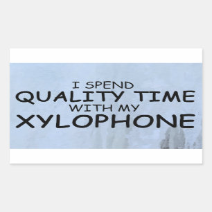 Quality Time Xylophone Rectangular Sticker