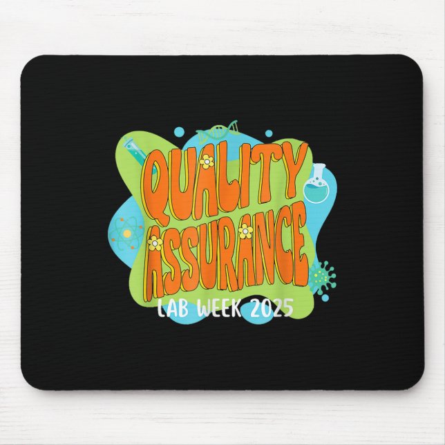 Quality Urance Lab Scientist Retro Lab Week Run 20 Mouse Mat (Front)