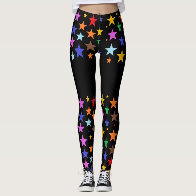 Quality Workout Leggings With Stars on Them (Front)