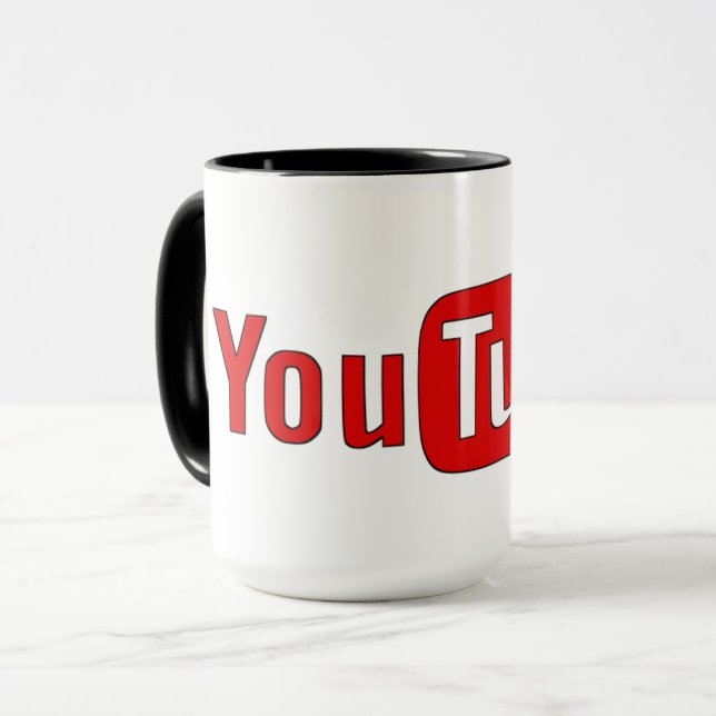Quality you tube mug (Front Left)