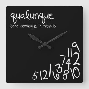 qualunque square wall clock