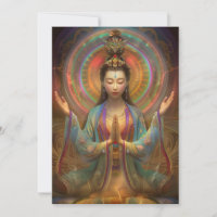 Quan Yin Colourful Psychedelic Goddess Art 