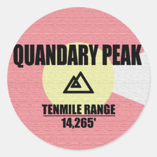 Quandary Peak Classic Round Sticker