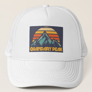 Quandary Peak Colorado Retro Turquoise Trucker Hat