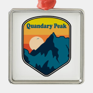 Quandary Peak Colorado Sunrise Metal Tree Decoration