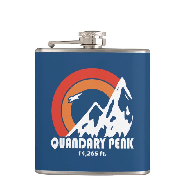 Quandary Peak Sun Eagle Hip Flask (Front)
