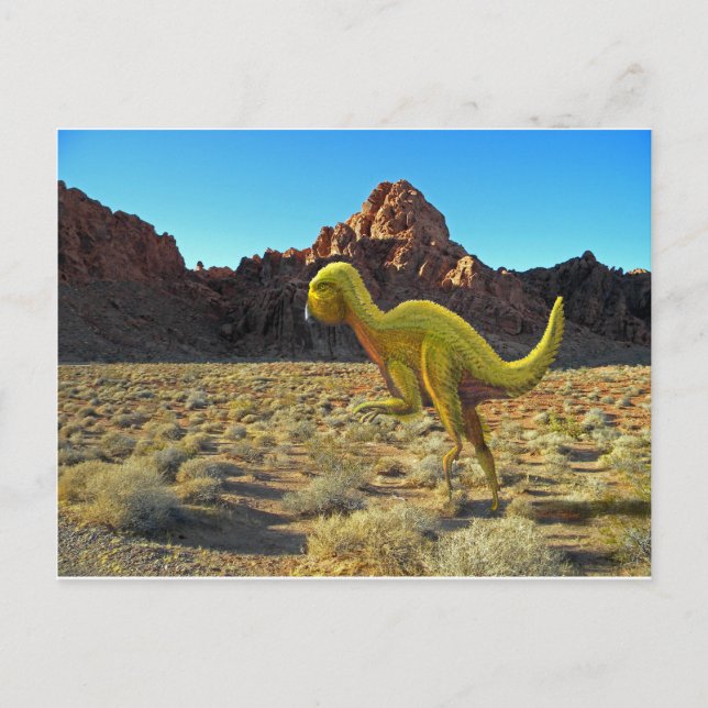 Quantasarus in desert postcard (Front)