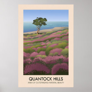 Quantock Hills AONB Travel Poster