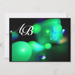 QUANTUM BUBBLE black green Invitation