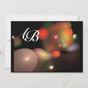 QUANTUM BUBBLE red black pink purple white Invitation