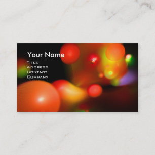QUANTUM BUBBLES 2 MONOGRAM Vibrant black red Business Card