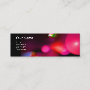 QUANTUM BUBBLES 2 MONOGRAM Vibrant black red Mini Business Card