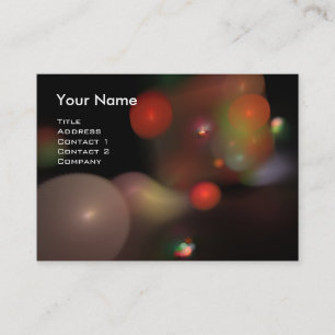 QUANTUM BUBBLES  MONOGRAM Vibrant black purple Business Card