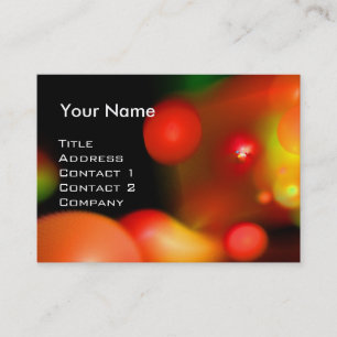 QUANTUM BUBBLES  MONOGRAM Vibrant pink red Business Card