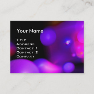 QUANTUM BUBBLES  MONOGRAM Vibrant purple Business Card