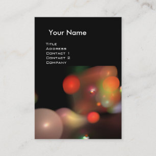 QUANTUM BUBBLES  MONOGRAM Vibrant red Business Card