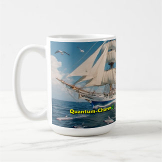 Quantum-Charm AI prompted Sailing Tall Ship v3.0 Coffee Mug