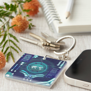 Quantum Computer Acrylic Keychain