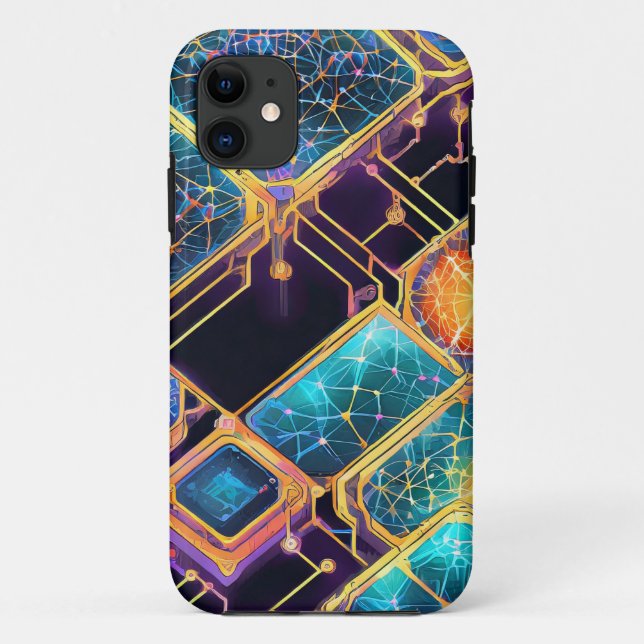 Quantum Computing Network Lights Case-Mate iPhone Case (Back)