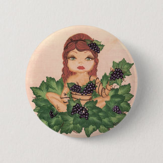 Quantum Cutie Grape Vine Girl 6 Cm Round Badge