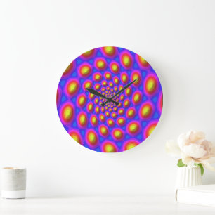Quantum Eigen State Mandala Pattern Large Clock