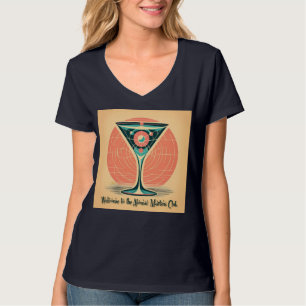 Quantum Entanglement Atomic Martini Club Cocktail T-Shirt