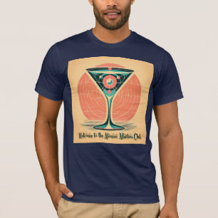 Quantum Entanglement Atomic Martini Club Cocktail T-Shirt