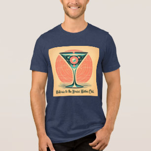 Quantum Entanglement Atomic Martini Club Cocktail Tri-Blend Shirt