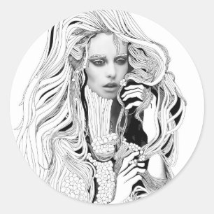 Quantum entanglement classic round sticker