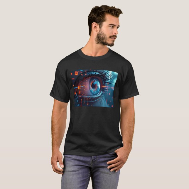Quantum Eye men black T-shirt (Front Full)