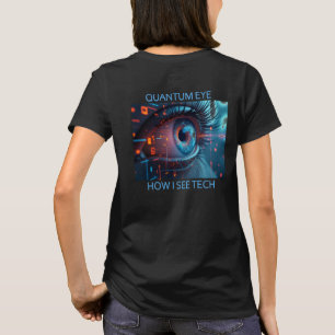 Quantum Eye tech women black T-shirt back