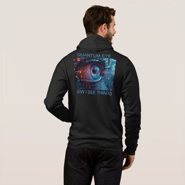 Quantum Eye things men Bella black hoodie (Back Full)