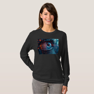 Quantum Eye women long sleeve black T-shirt