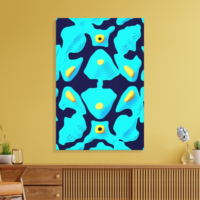 Quantum Floral Pattern Design  Canvas Print (Insitu(LivingRoom))
