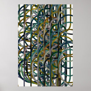 Quantum Geometric Pattern Poster