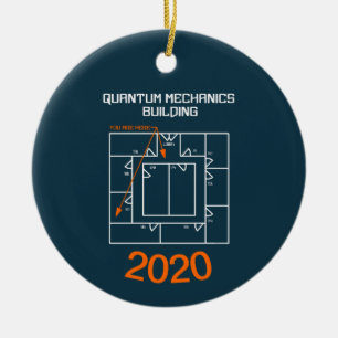 Quantum Mechanics Building Ceramic Tree Decoration