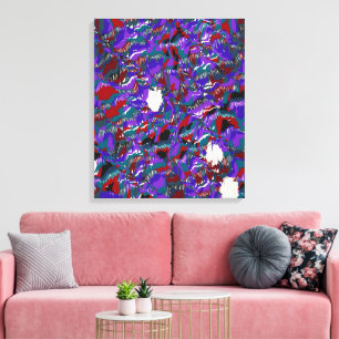 Quantum Mechanics Colours Flowing Pattern Canvas Print