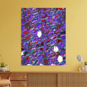 Quantum Mechanics Colours Flowing Pattern Canvas Print