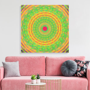 Quantum Mechanics Mandala Art Canvas Print