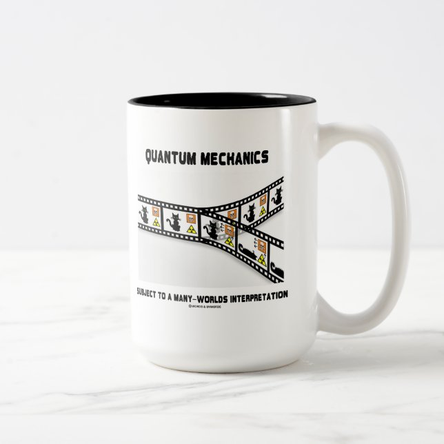 Quantum Mechanics Many Worlds Interpretation Two-Tone Coffee Mug (Right)