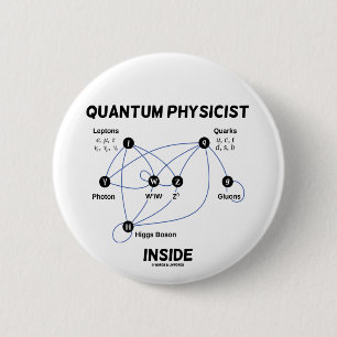 Quantum Physicist Inside (Higgs Field Higgs Boson) 6 Cm Round Badge