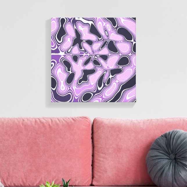 Quantum Physics Liquid Kinetic Painting. Canvas Print (Insitu(LivingRoom))